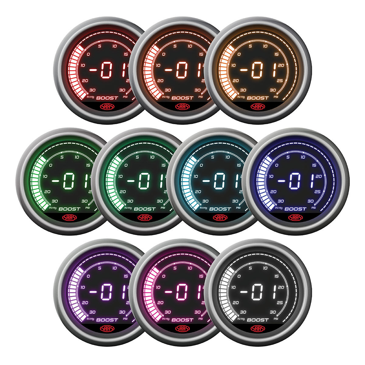 Digital Boost Gauge - 52mm (30PSI)