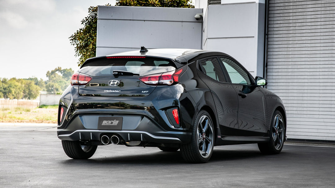 Borla S-Type axle-back exhaust for the Hyundai Veloster Turbo (JS) - fitted to the car