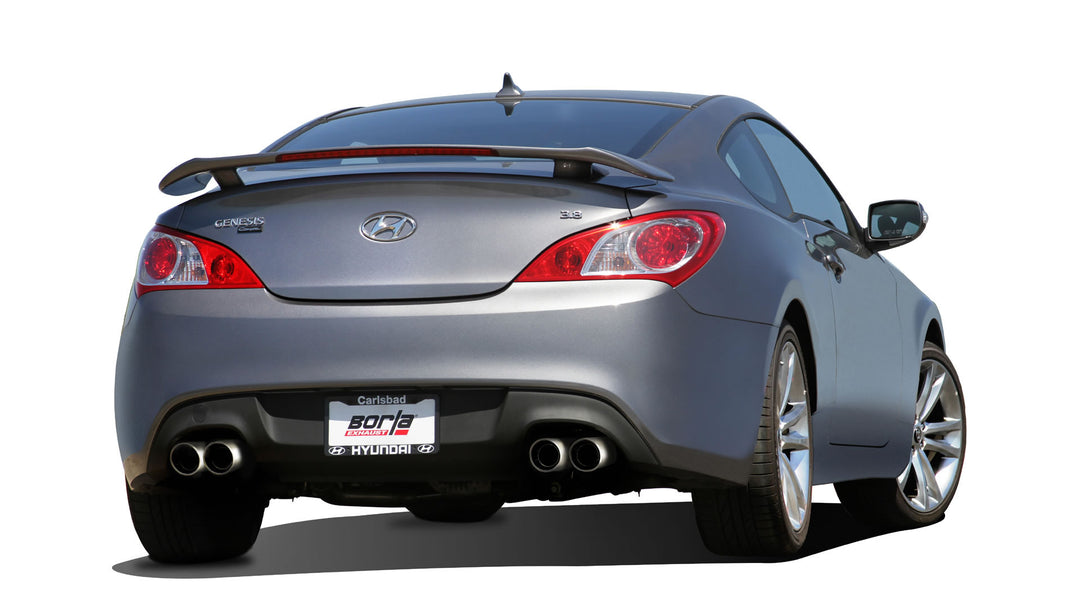 Borla S-Type cat-back exhaust for the Hyundai Genesis (BH) 3.8 V6 - fitted to the car