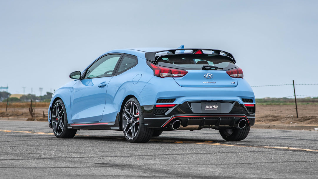 Borla ATAK valved cat-back exhaust for the Hyundai i30 N (PDe) hatch - fitted to the car