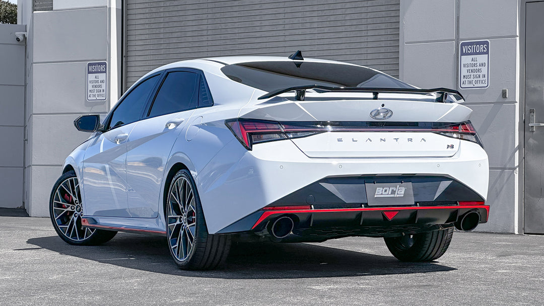 Borla ATAK cat-back exhaust for the Hyundai i30 Sedan N (CN7) - fitted to the car