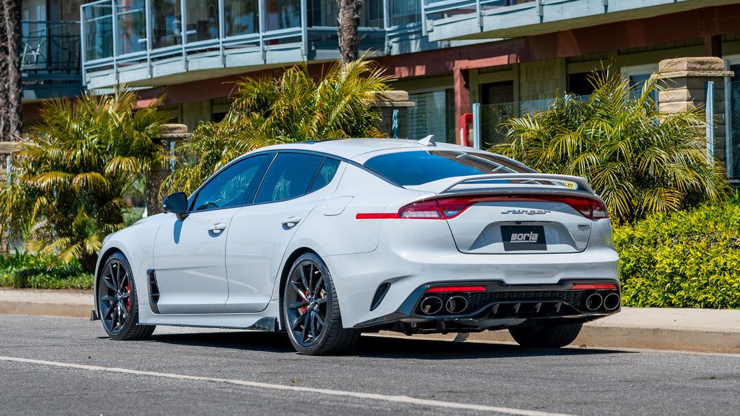 Borla S-Type cat-back exhaust for the Kia Stinger (CK) 3.3 GT - fitted to the car