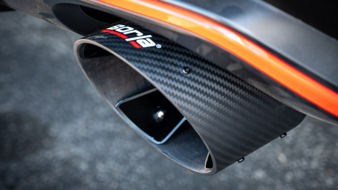 Borla ATAK cat-back exhaust for the Hyundai i30 Sedan N (CN7) - exhaust tip detail