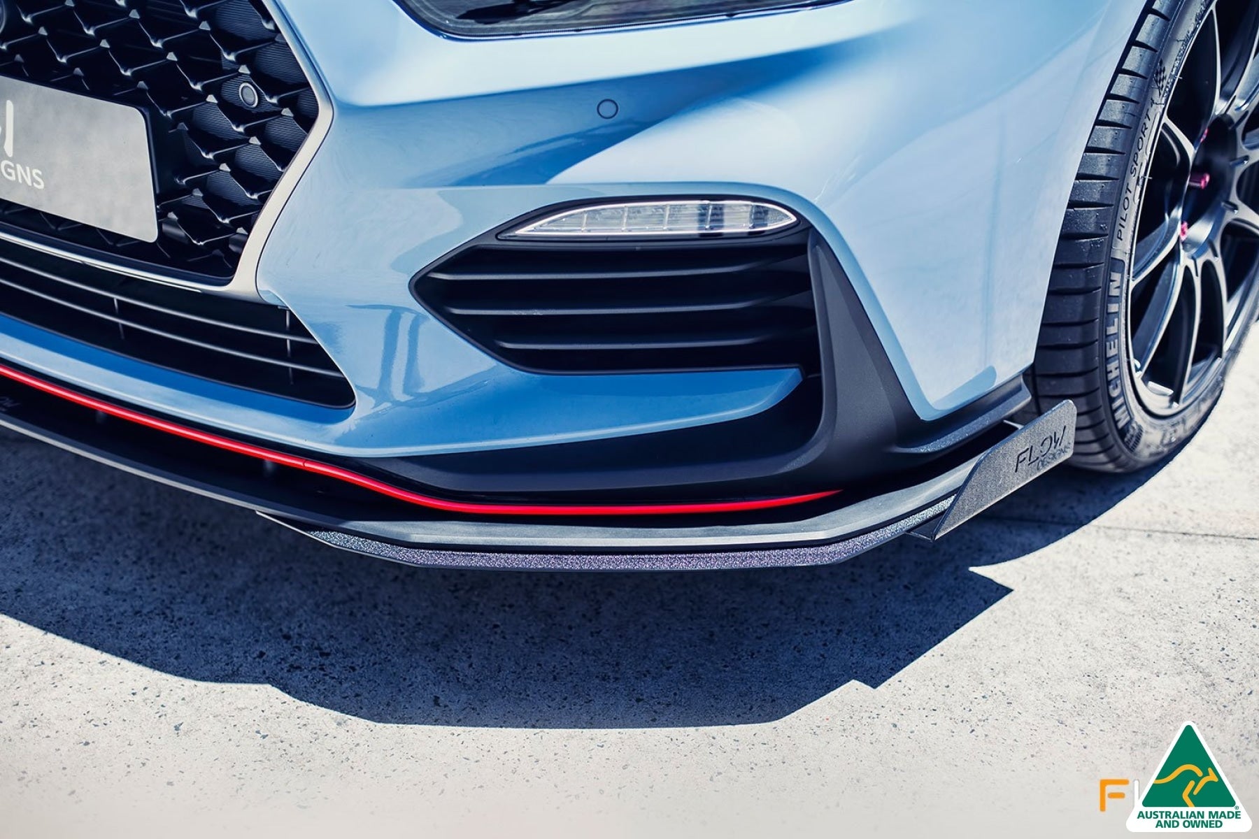 i30N Hatch PD (2018-2020) Front Lip Splitter & Reinforcement Brackets