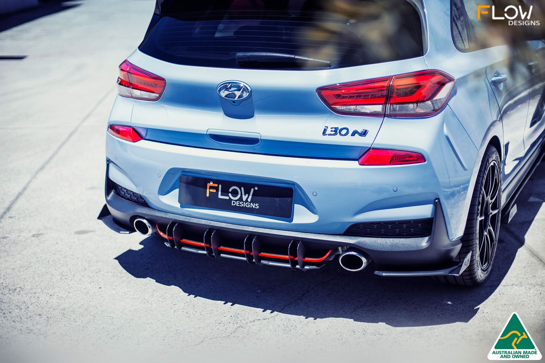 i30N Hatch PD (2018-2020) Flow-Lock Rear Diffuser (GLOSS BLACK)