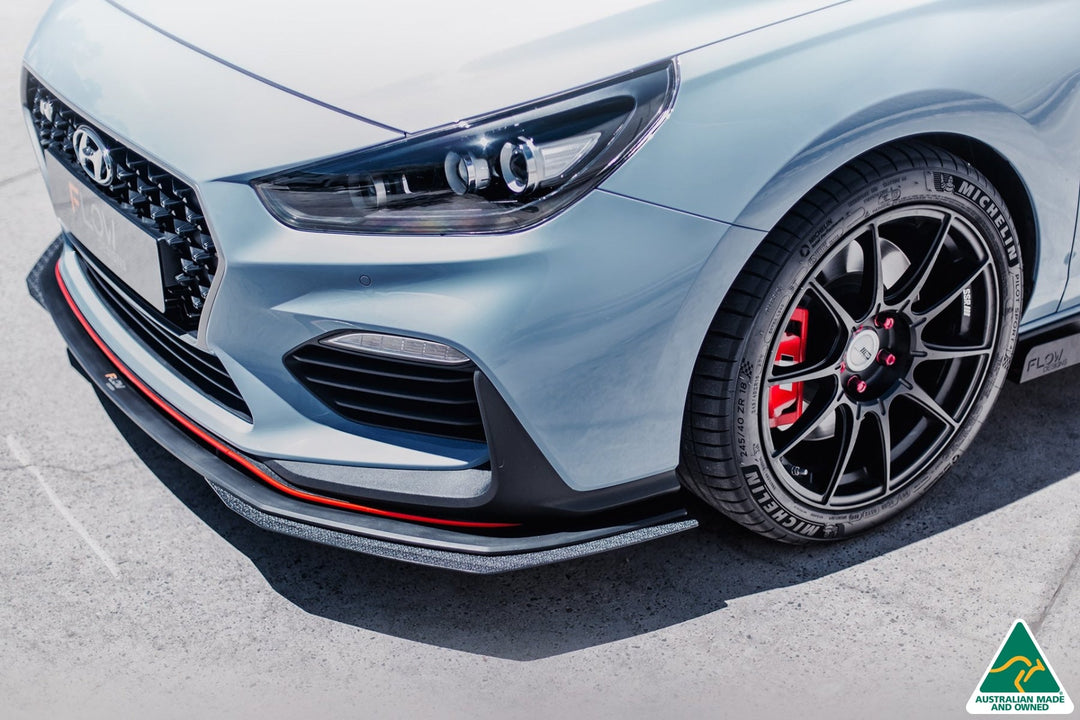 i30N Hatch PD (2018-2020) Front Lip Splitter Extensions (Pair) - Image 2 by Flow Design