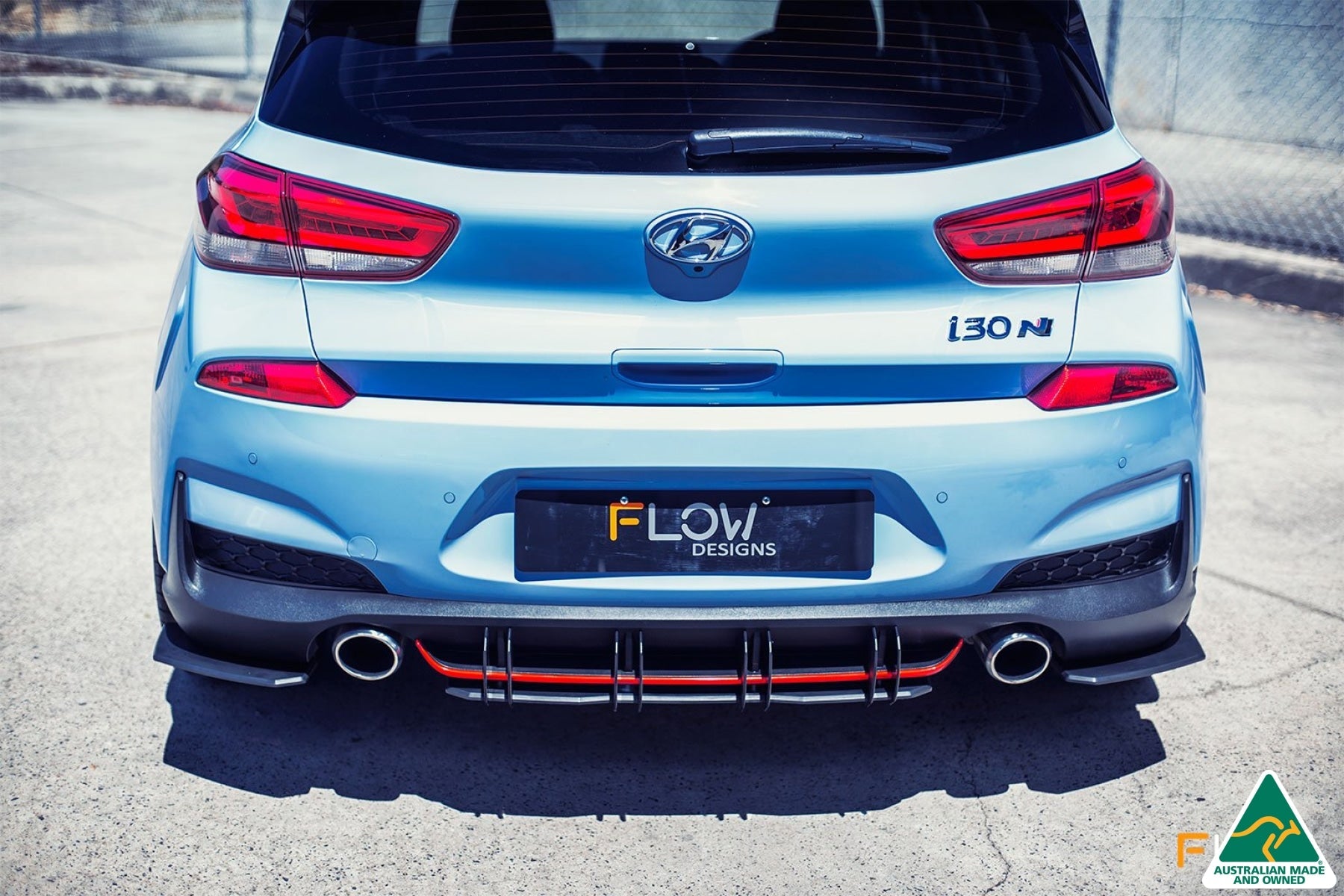 i30N Hatch PD (2018-2020) Flow-Lock Rear Diffuser (GLOSS BLACK)