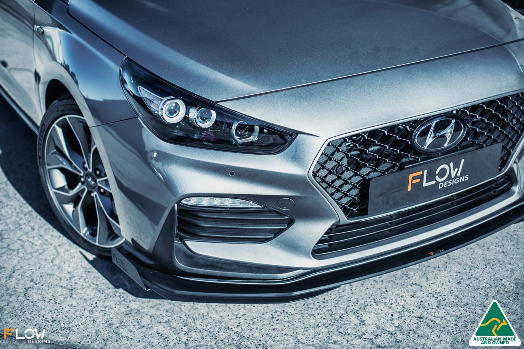 i30 N Line Hatch PD (2018-Current) Front Lip Splitter (GLOSS BLACK)