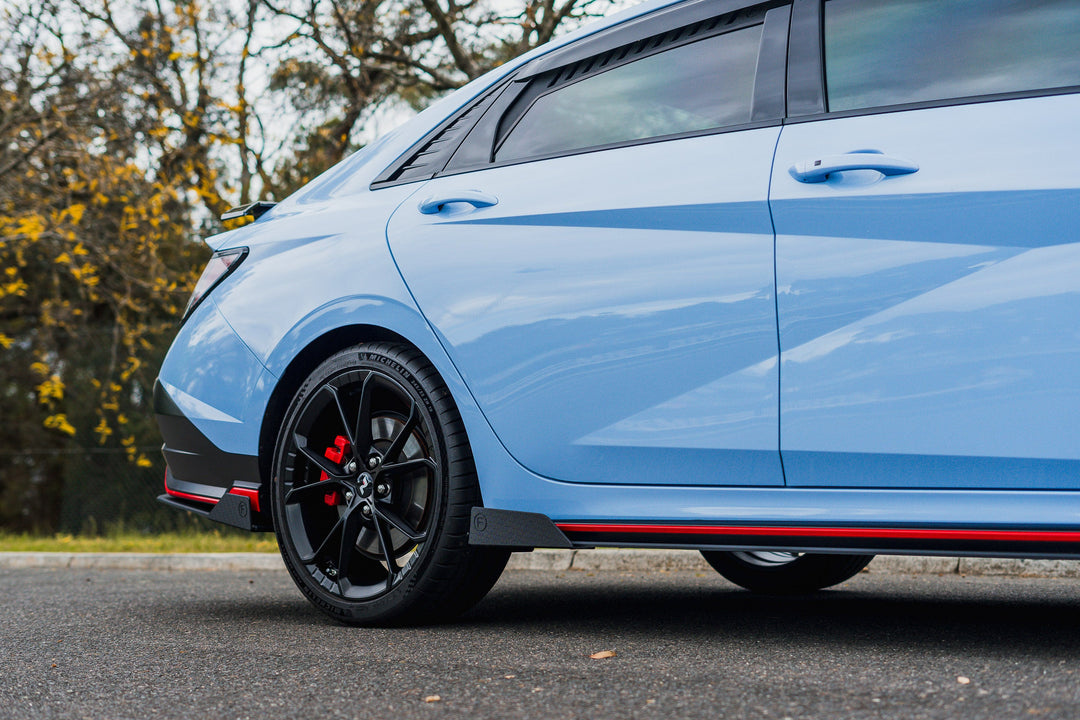 CN7 V2 i30N Sedan FL 2024 Side Skirt Splitters (Pair) - Image 11 by Flow Design