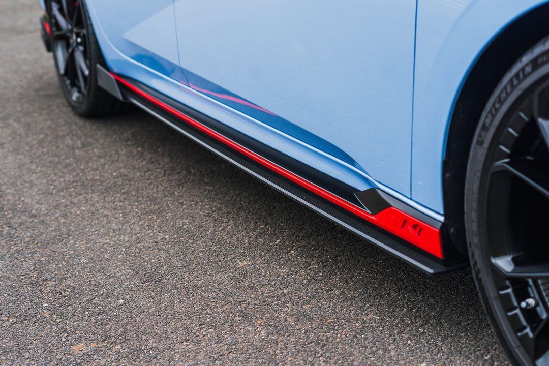 CN7 V2 i30N Sedan FL 2024 Side Skirt Splitters (Pair) - Image 2 by Flow Design