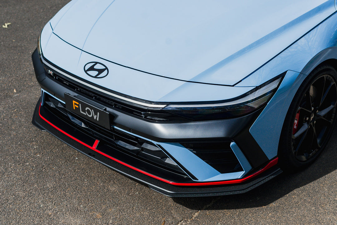 CN7 V2 Elantra N Sedan Facelift V2 - 2024 Front Lip Splitter Extensions (Pair) - Image 2 by Flow Design