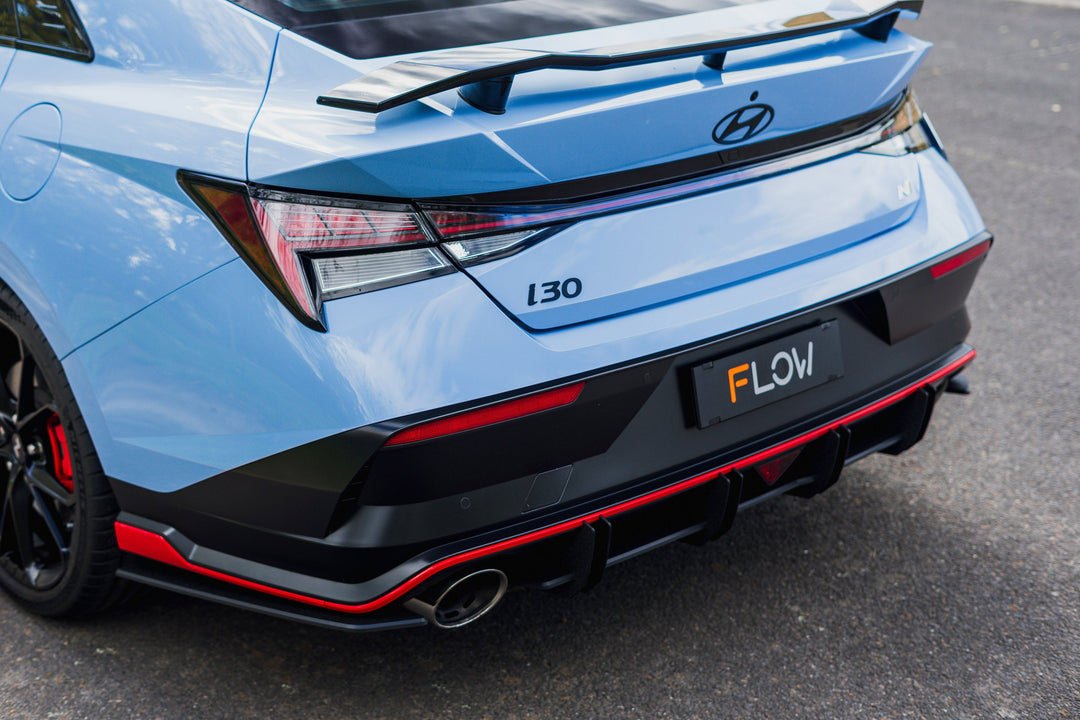 CN7 V2 Elantra N Sedan Facelift V2 - 2024 Flow-Lock Rear Diffuser - Image 3 by Flow Design