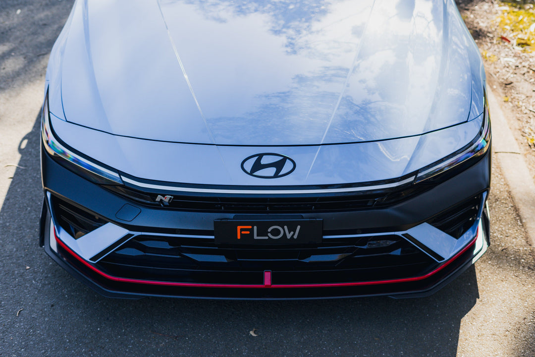 CN7 V2 Elantra N Sedan Facelift V2 - 2024 Front Lip Splitter & Mounting Brackets (Pair) - Image 2 by Flow Design