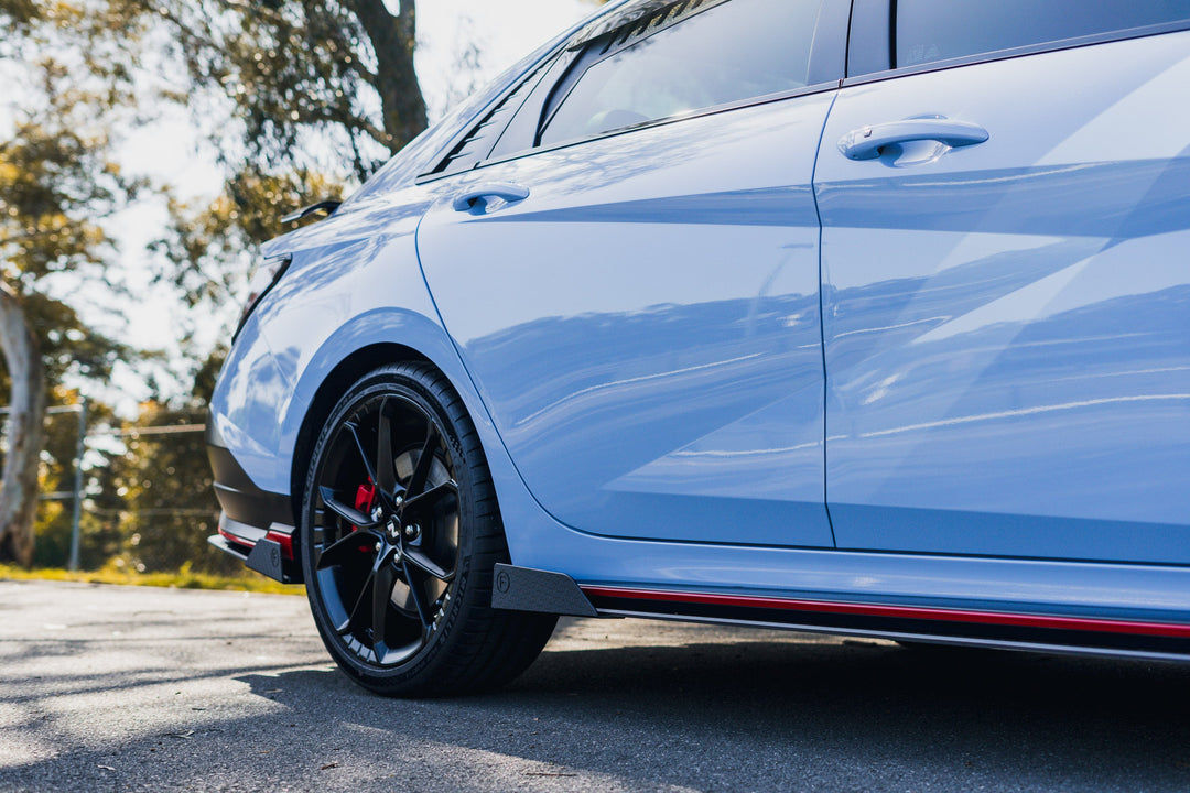 CN7 V2 Elantra N Sedan Facelift V2 - 2024 Side Skirt Splitter Winglets (Pair) - Image 6 by Flow Design