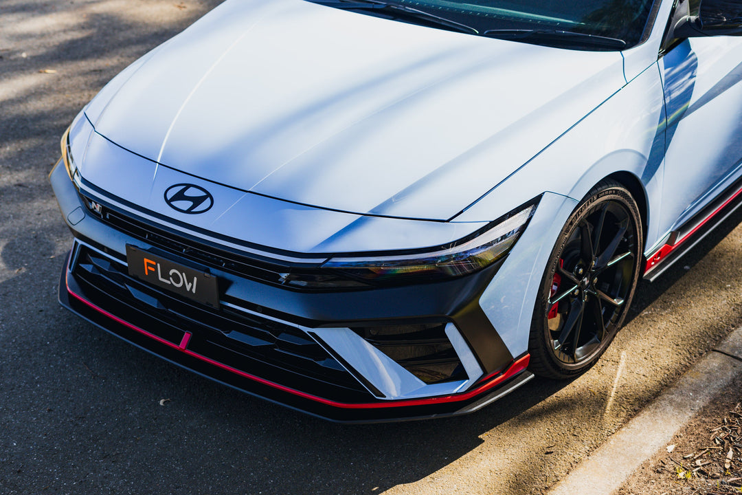 CN7 V2 i30N Sedan FL 2024 Front Lip Splitter & Mounting Brackets (Pair) - Image 19 by Flow Design