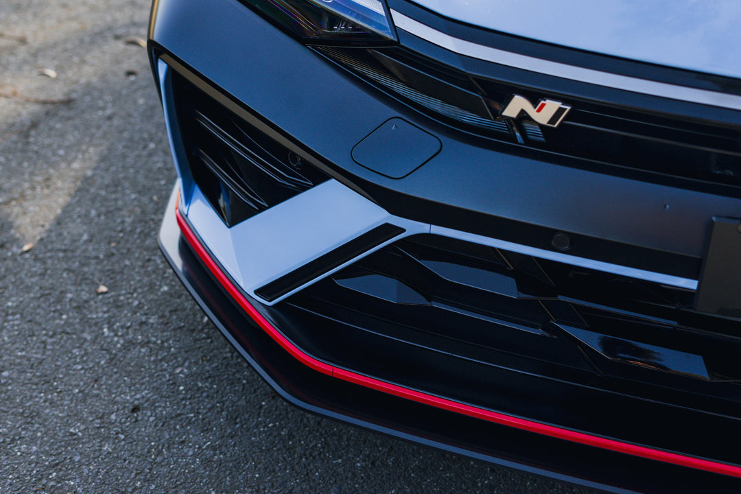 CN7 V2 i30N Sedan FL 2024 Front Lip Splitter & Mounting Brackets (Pair) - Image 6 by Flow Design
