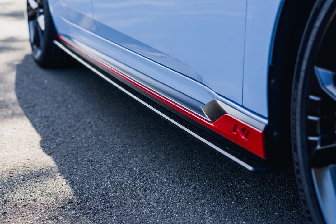 CN7 V2 i30N Sedan FL 2024 Side Skirt Splitters (Pair) - Image 4 by Flow Design