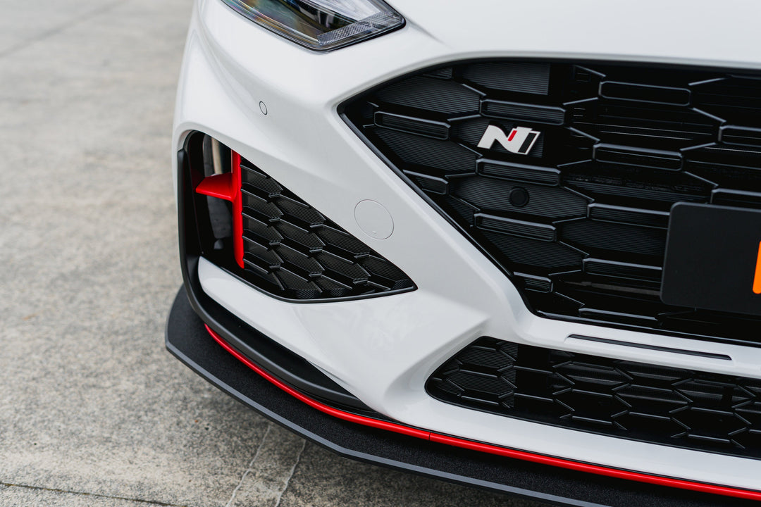 i30N Hatch PDE V6 FL2 2025 Front Lip Splitter & Reinforcement Brackets - Image 14 by Flow Design
