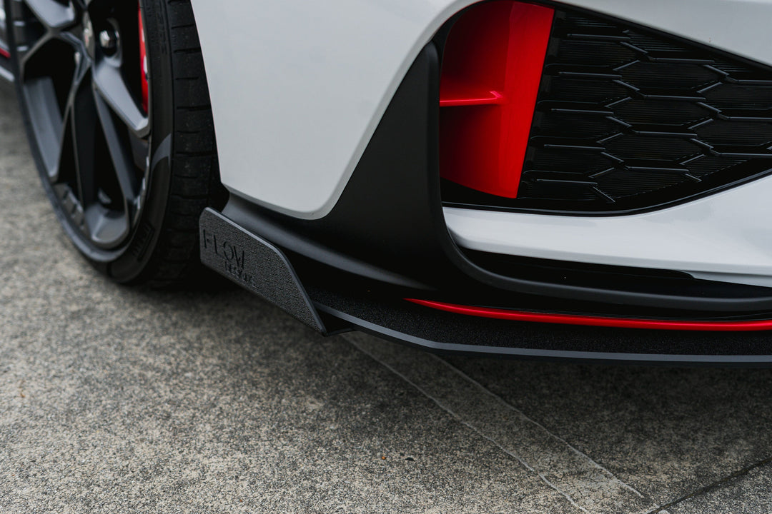 i30N Hatch PDE V6 FL2 2025 Front Lip Splitter Winglets (Pair) - Image 2 by Flow Design