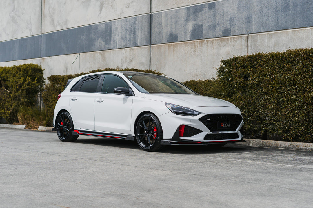 i30N Hatch PDE V6 FL2 2025 Front Lip Splitter & Reinforcement Brackets - Image 4 by Flow Design