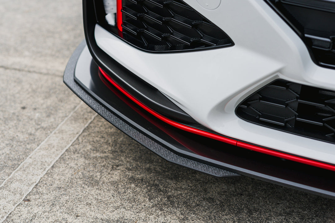i30N Hatch PDE V6 FL2 2025 Front Lip Splitter & Reinforcement Brackets - Image 12 by Flow Design
