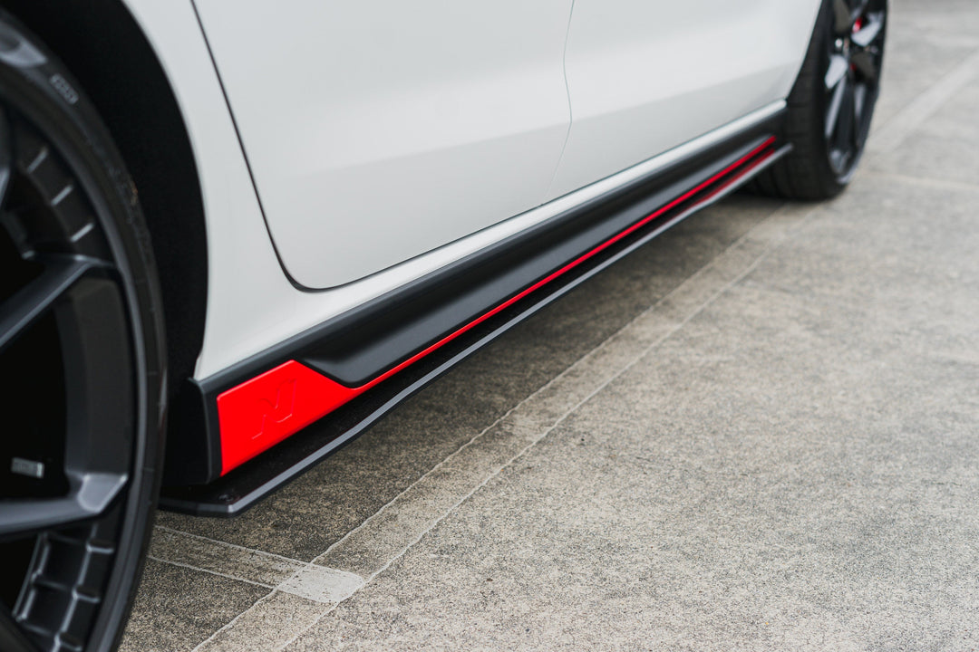 i30N Hatch PDE V6 FL2 2025 Side Skirt Splitters (Pair) - Image 8 by Flow Design