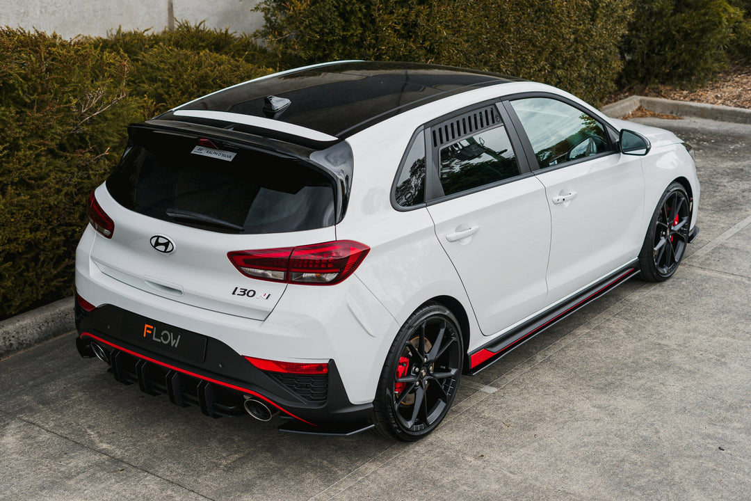 i30N Hatch PDE V6 FL2 2025 Rear Spoiler Extension - Image 2 by Flow Design