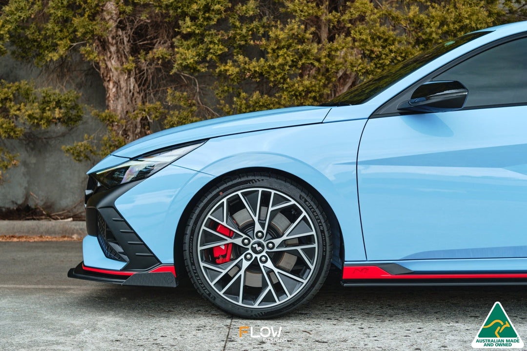 CN7 Elantra N Sedan 2021 Front Lip Splitter Winglets (Pair) - Image 4 by Flow Design