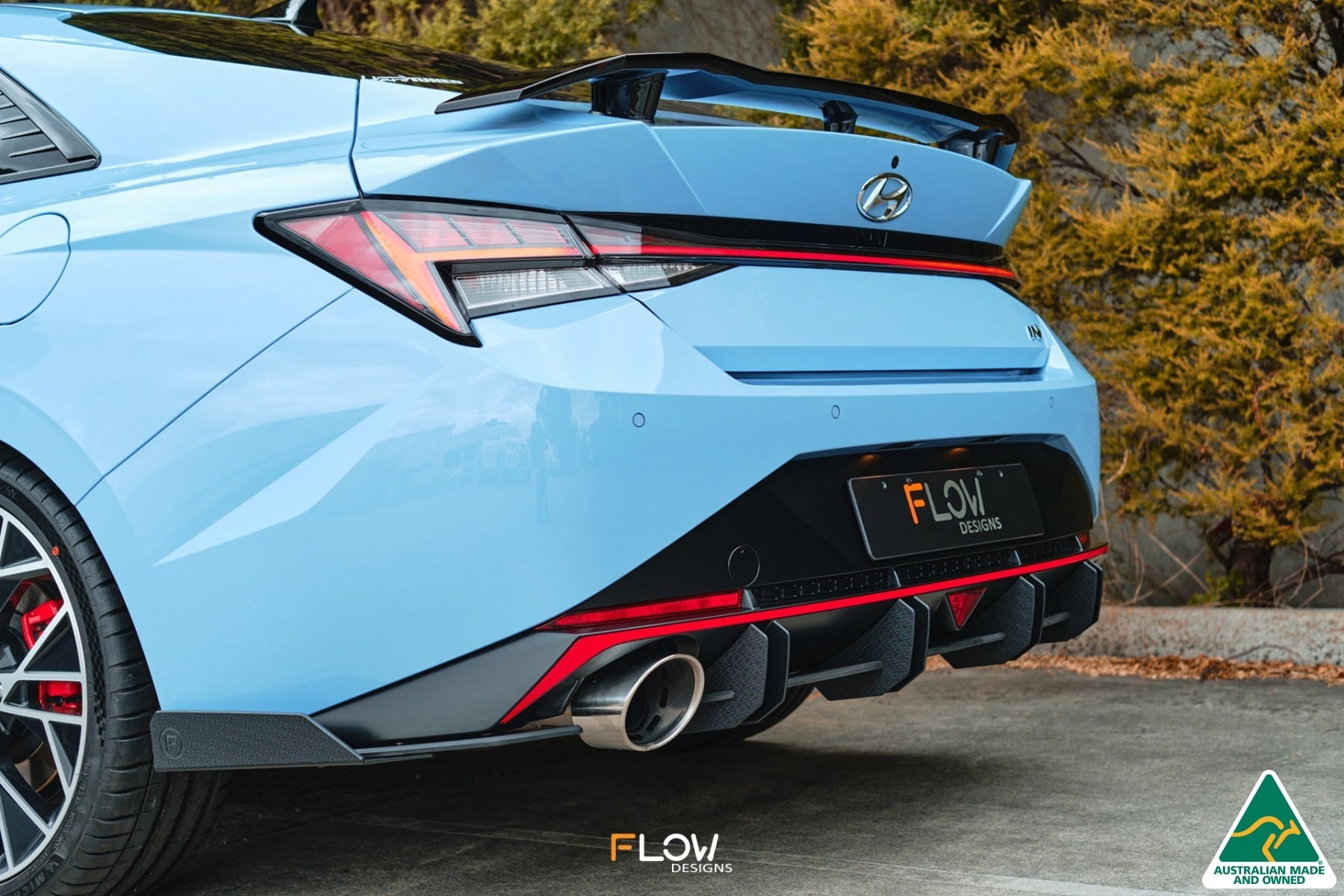 CN7 i30N Sedan 2021 Flow-Lock Rear Diffuser (GLOSS BLACK)