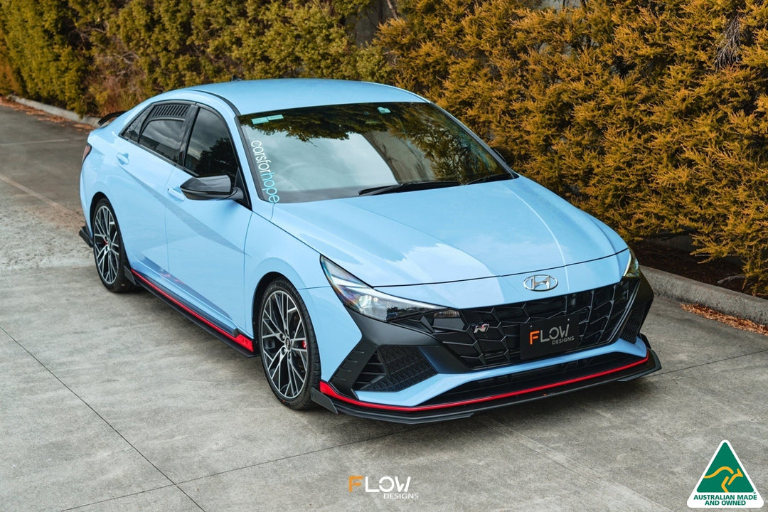 CN7 Elantra N Sedan 2021 Front Lip Splitter Extensions (Pair) - Image 7 by Flow Design