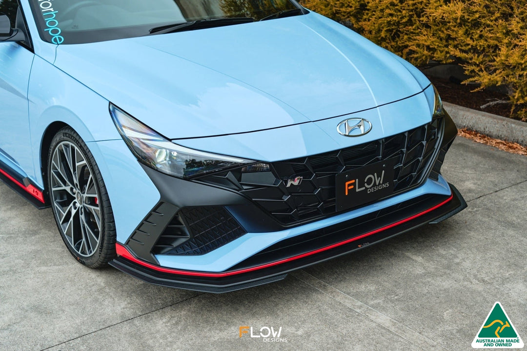 CN7 Elantra N Sedan 2021 Front Lip Splitter Extensions (Pair) - Image 6 by Flow Design