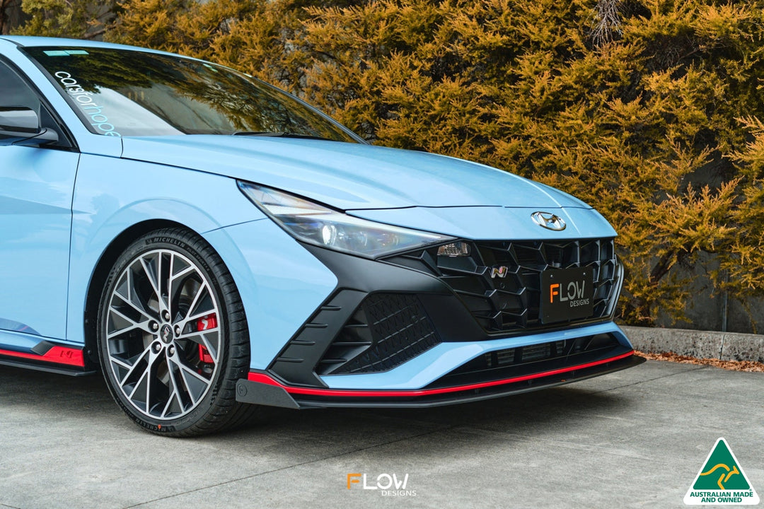 CN7 Elantra N Sedan 2021 Front Lip Splitter Winglets (Pair) - Image 6 by Flow Design
