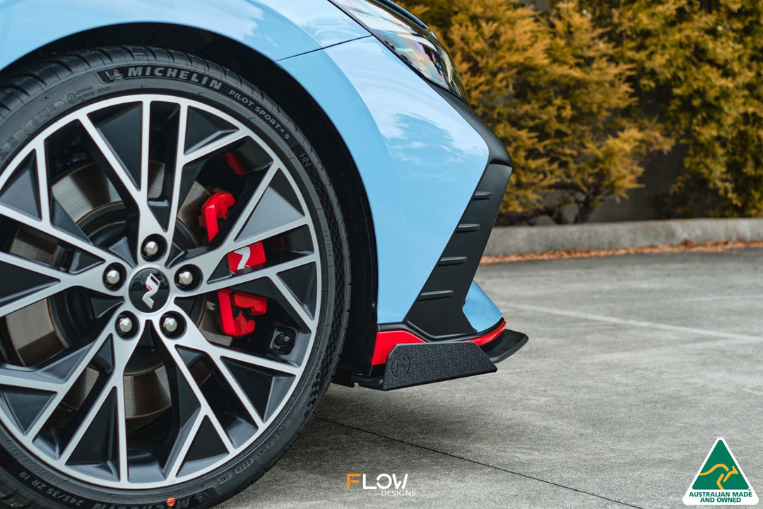 CN7 i30N Sedan 2021-2023 Front Lip Splitter & Mounting Brackets (Pair) - Image 6 by Flow Design