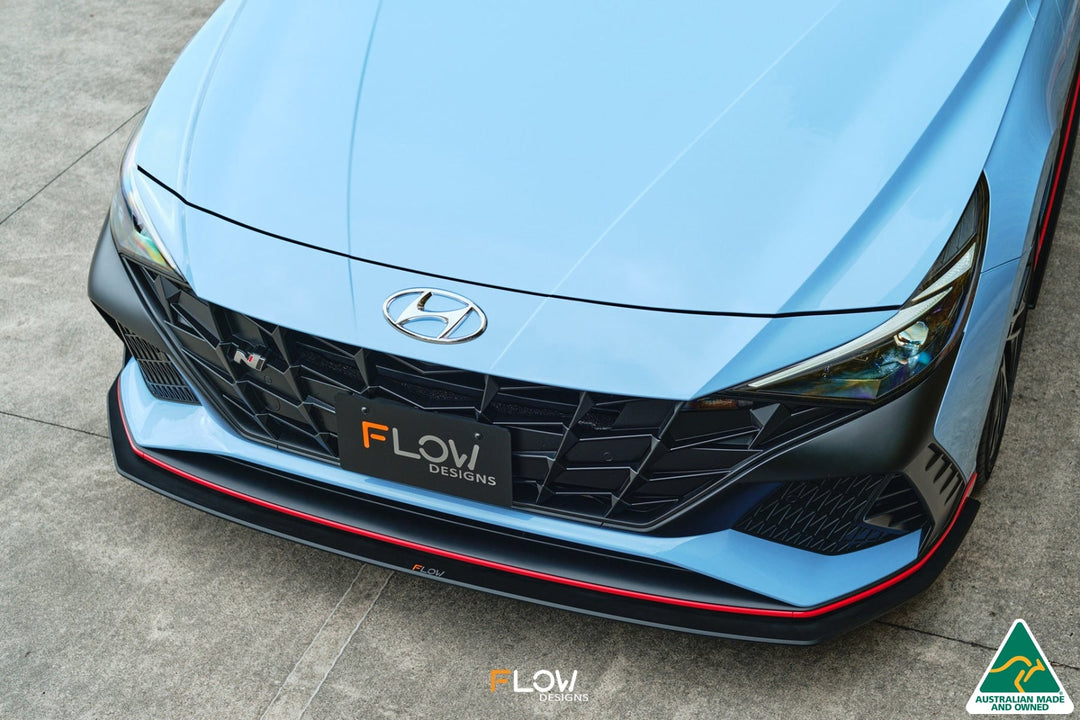 CN7 Elantra N Sedan 2021 Front Lip Splitter & Mounting Brace - Image 4 by Flow Design