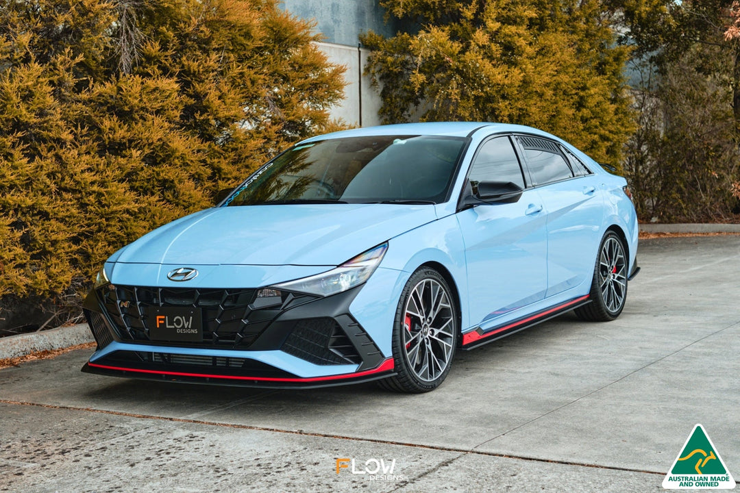 CN7 i30N Sedan 2021-2023 Front Lip Splitter & Mounting Brackets (Pair) - Image 12 by Flow Design