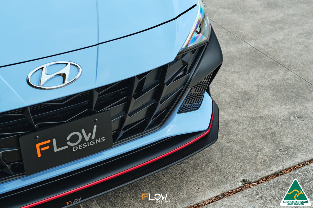 CN7 i30N Sedan 2021-2023 Front Lip Splitter & Mounting Brackets (Pair) - Image 2 by Flow Design