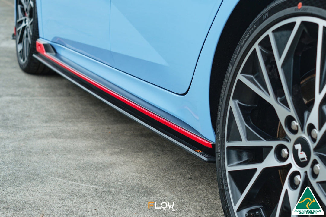 CN7 i30N Sedan 2021-2023 Side Skirt Splitters (Pair) - Image 2 by Flow Design