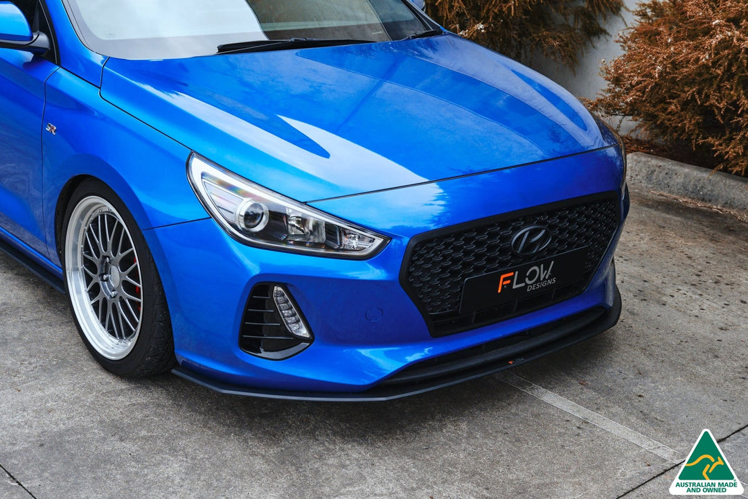 i30 SR Hatch (2017-2018) Front Lip Splitter & Mounting Brace - Image 2 by Flow Design