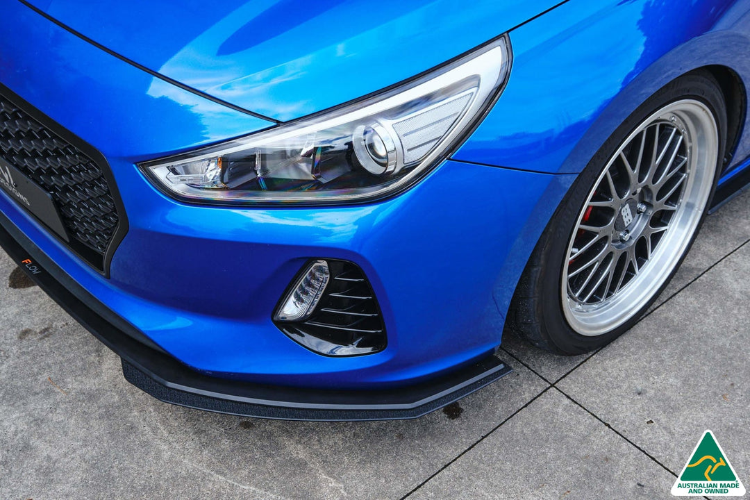 i30 SR Hatch (2017-2018) Front Lip Splitter & Mounting Brace - Image 4 by Flow Design