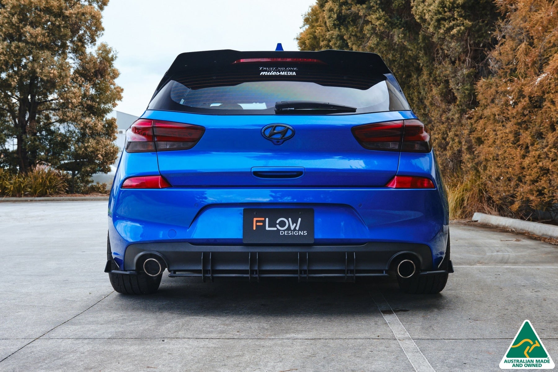 i30 SR Hatch (2017-2018) Flow-Lock Rear Diffuser (GLOSS BLACK)