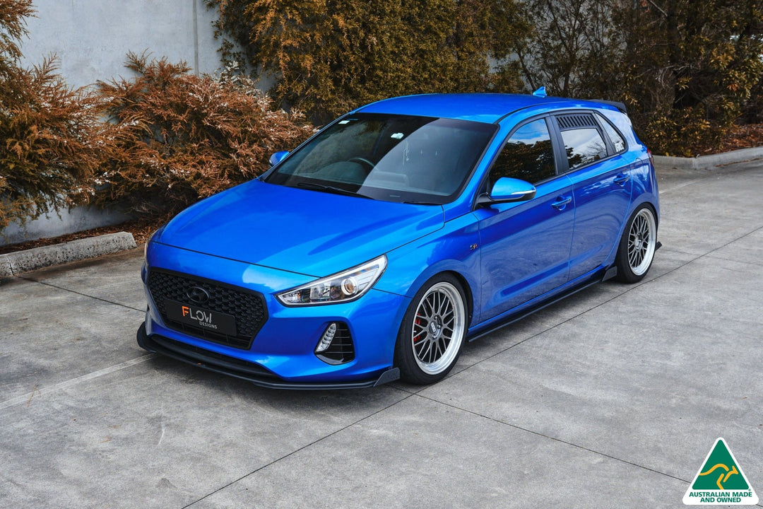 i30 SR Hatch (2017-2018) Front Lip Splitter Extensions (Pair) - Image 6 by Flow Design