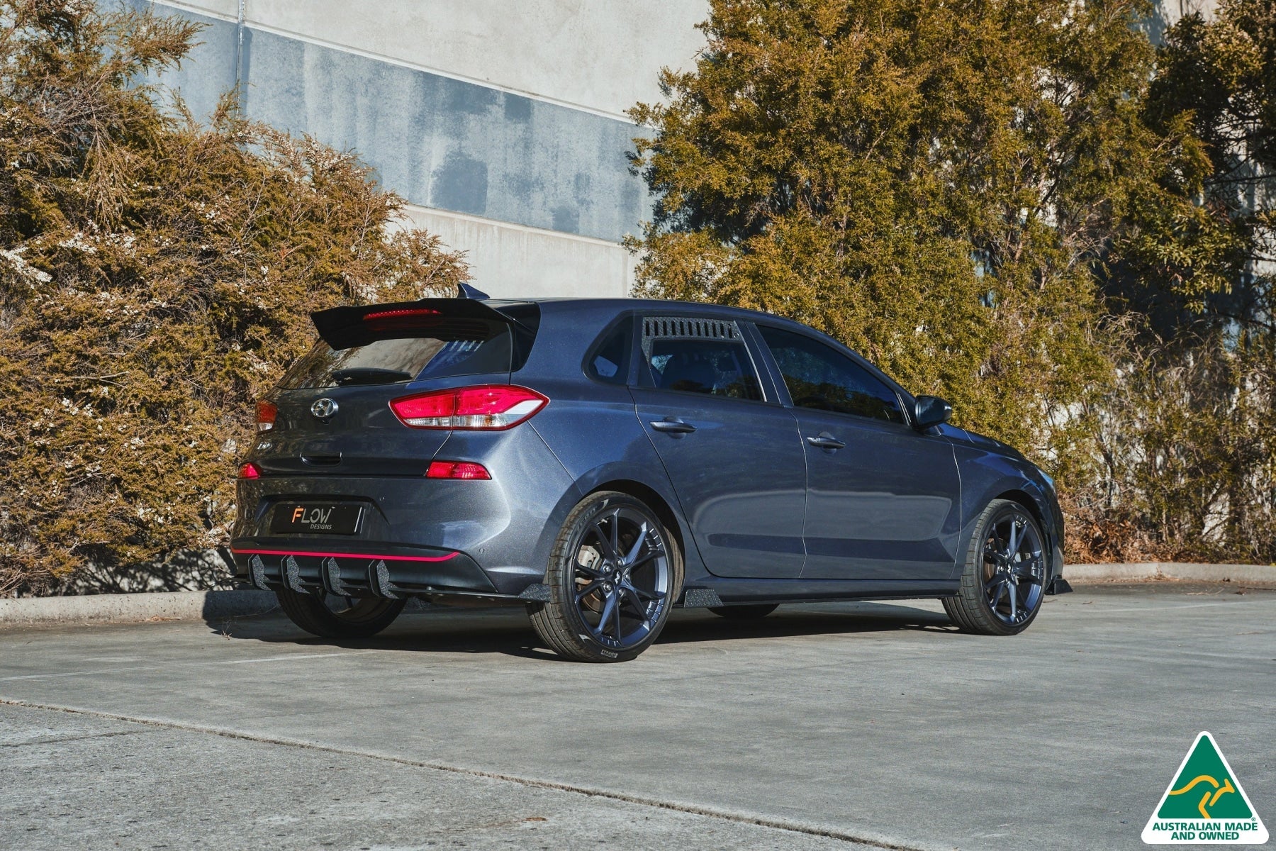 i30 Hatch PD1, PD2 2018-2020 Flow-Lock Rear Diffuser (GLOSS BLACK)