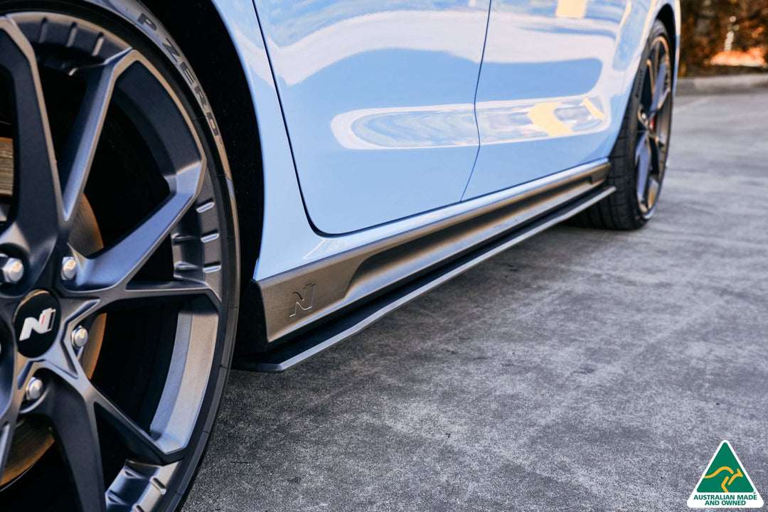 i30N Hatch PD FL 2021 Side Skirt Splitters (Pair) - Image 2 by Flow Design