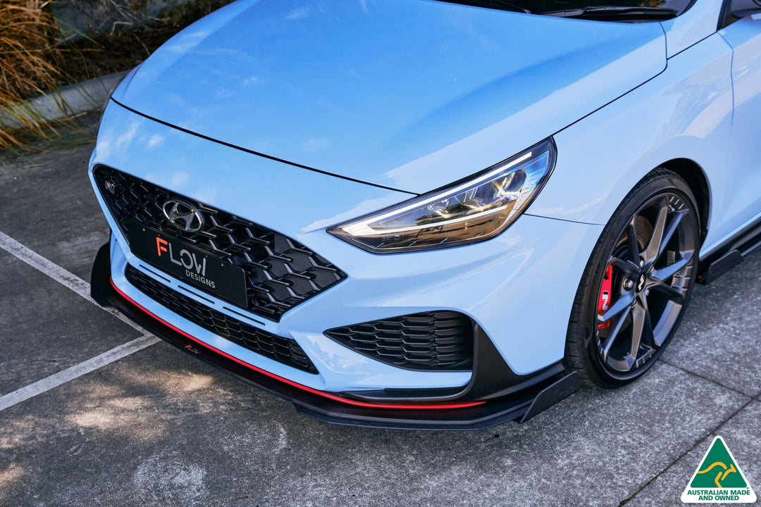 i30N Hatch PD FL 2021 Front Lip Splitter & Reinforcement Brackets - Image 7 by Flow Design