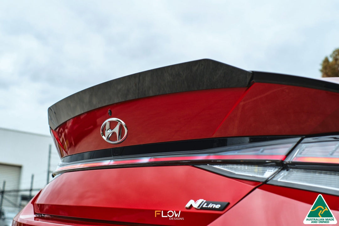CN7 Elantra N Line Sedan 2020 Rear Spoiler Extension - Image 4 by Flow Design