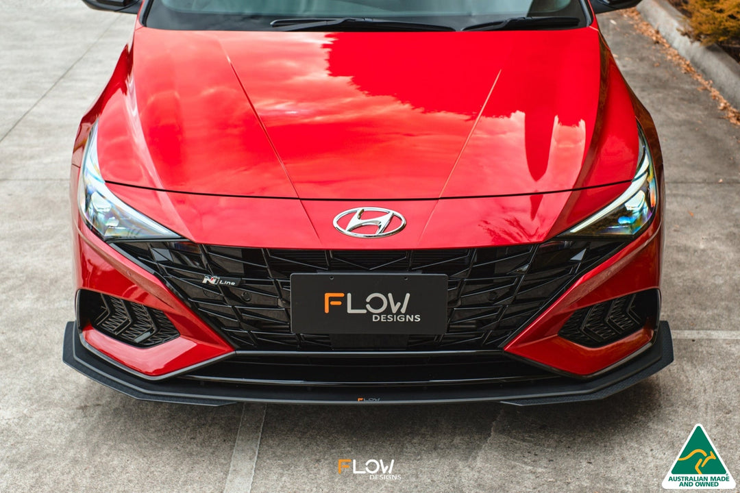 CN7 Elantra N Line Sedan 2020 Front Lip Splitter Extensions (Pair) - Image 6 by Flow Design