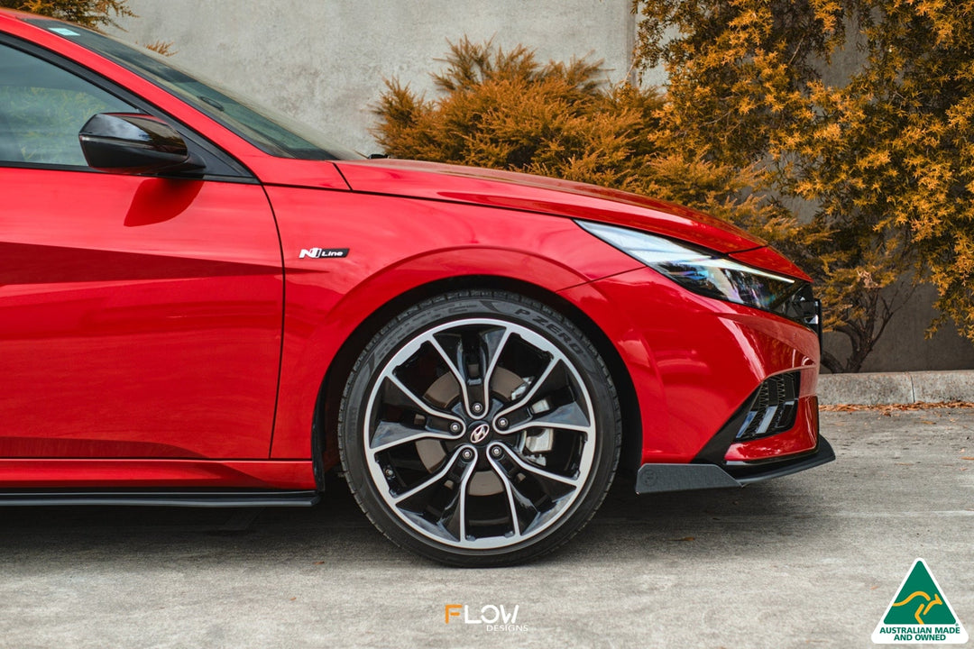 CN7 i30 N Line Sedan 2020 - 2022 Front Lip Splitter & Mounting Brace - Image 6 by Flow Design