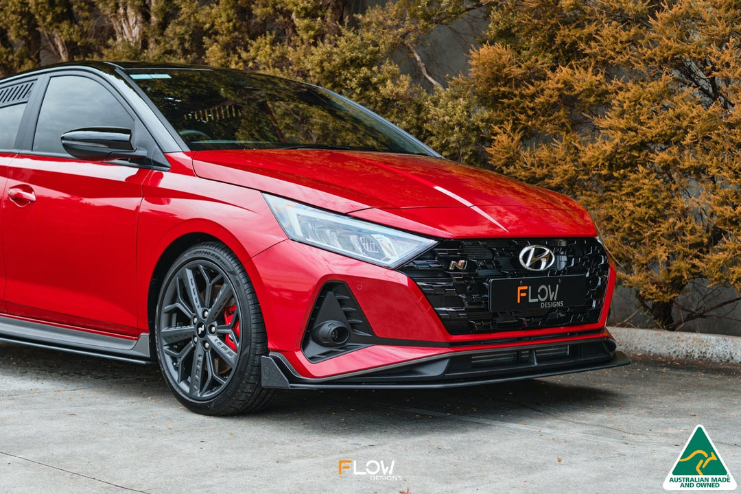 i20 N BC3 Front Lip Splitter & Mounting Brackets - Image 4 by Flow Design
