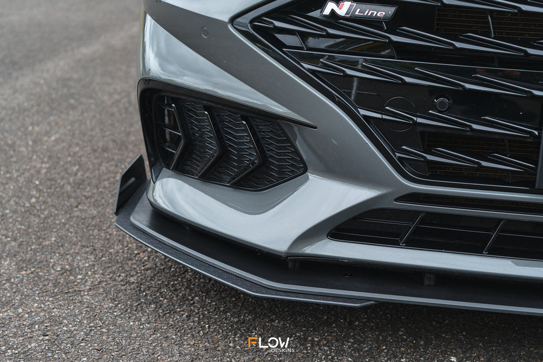 DN8 Sonata N Line 2020-2023 Front Lip Splitter & Reinforcement Bracket - Image 14 by Flow Design