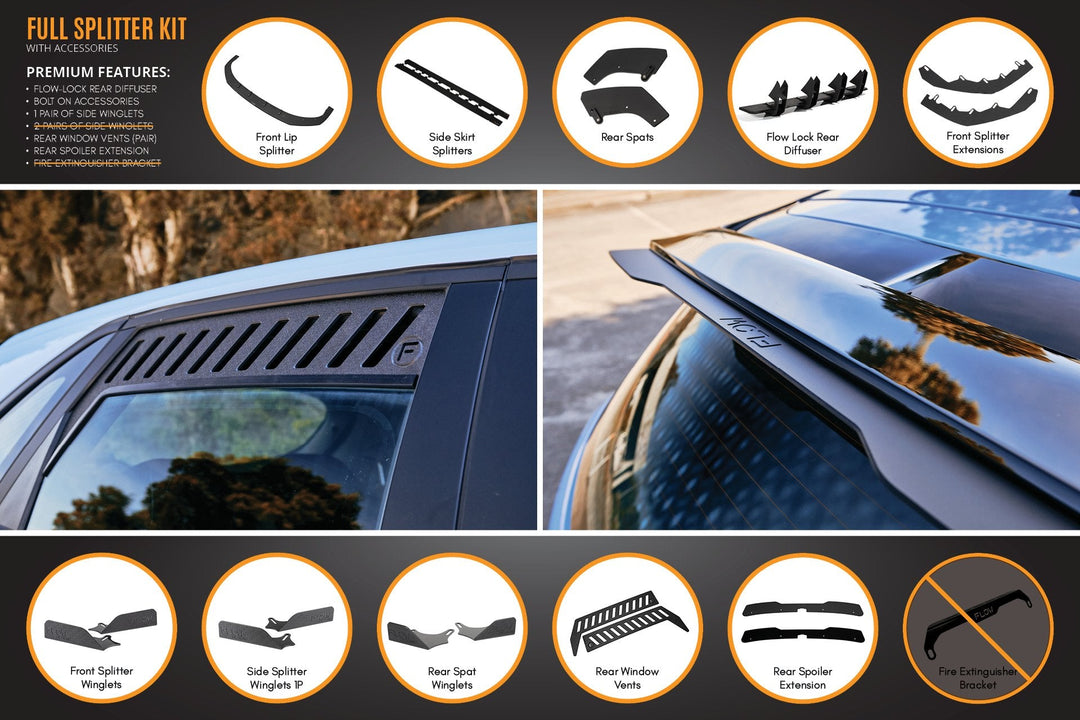 i30N Hatch PD FL 2021 Full Lip Splitter Set - Image 14 by Flow Design